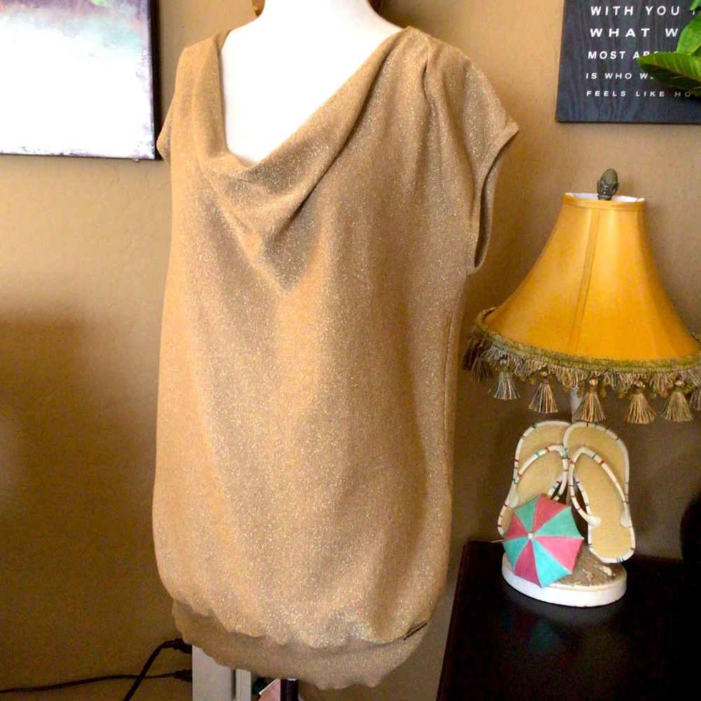 MICHEAL KORS SPARKLING GOLD TUNIC TOPS🎀 - Picture 2 of 7